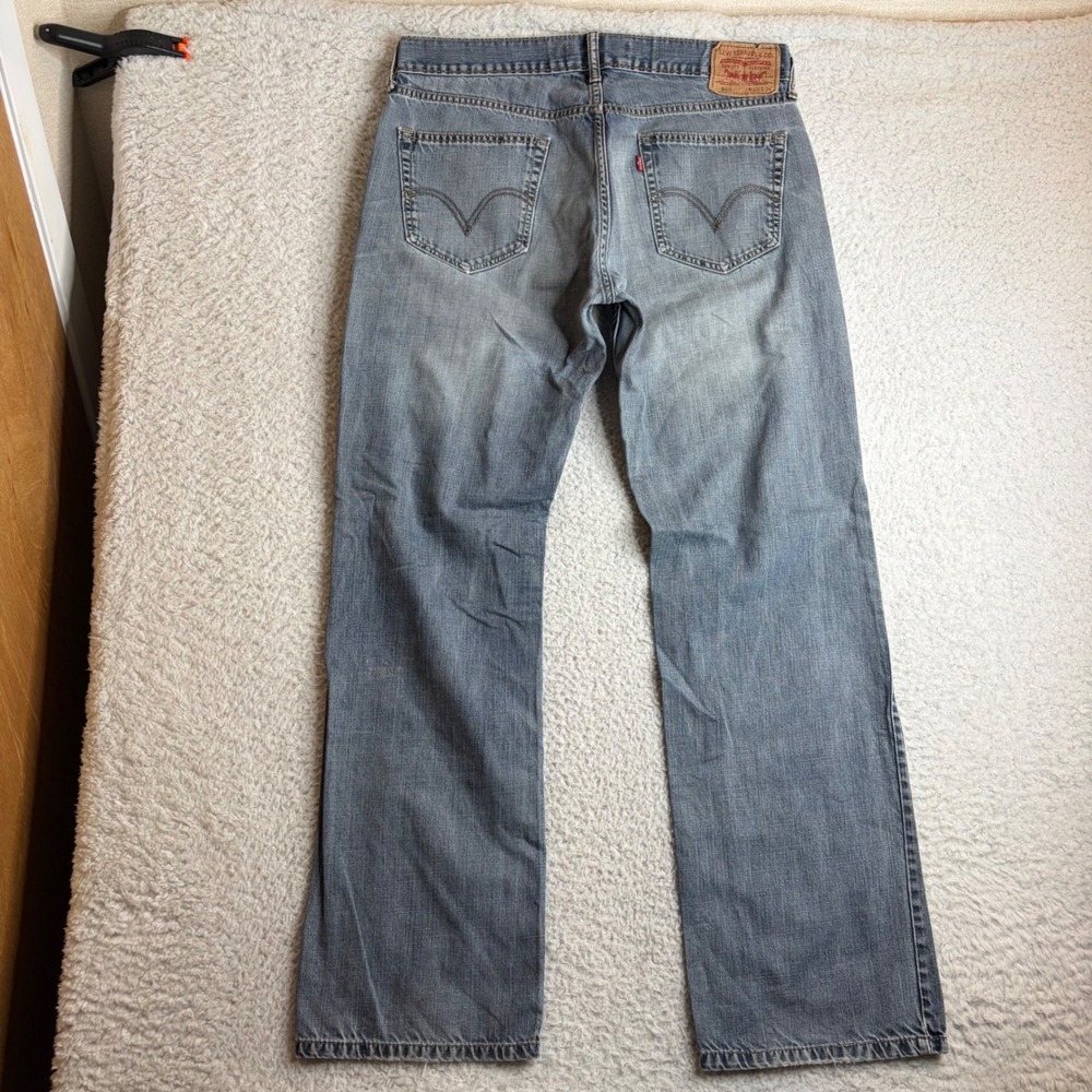 Levis 559 Relaxed Straight Jeans Mens 34x34 (32) Blue Grey FADE Loose